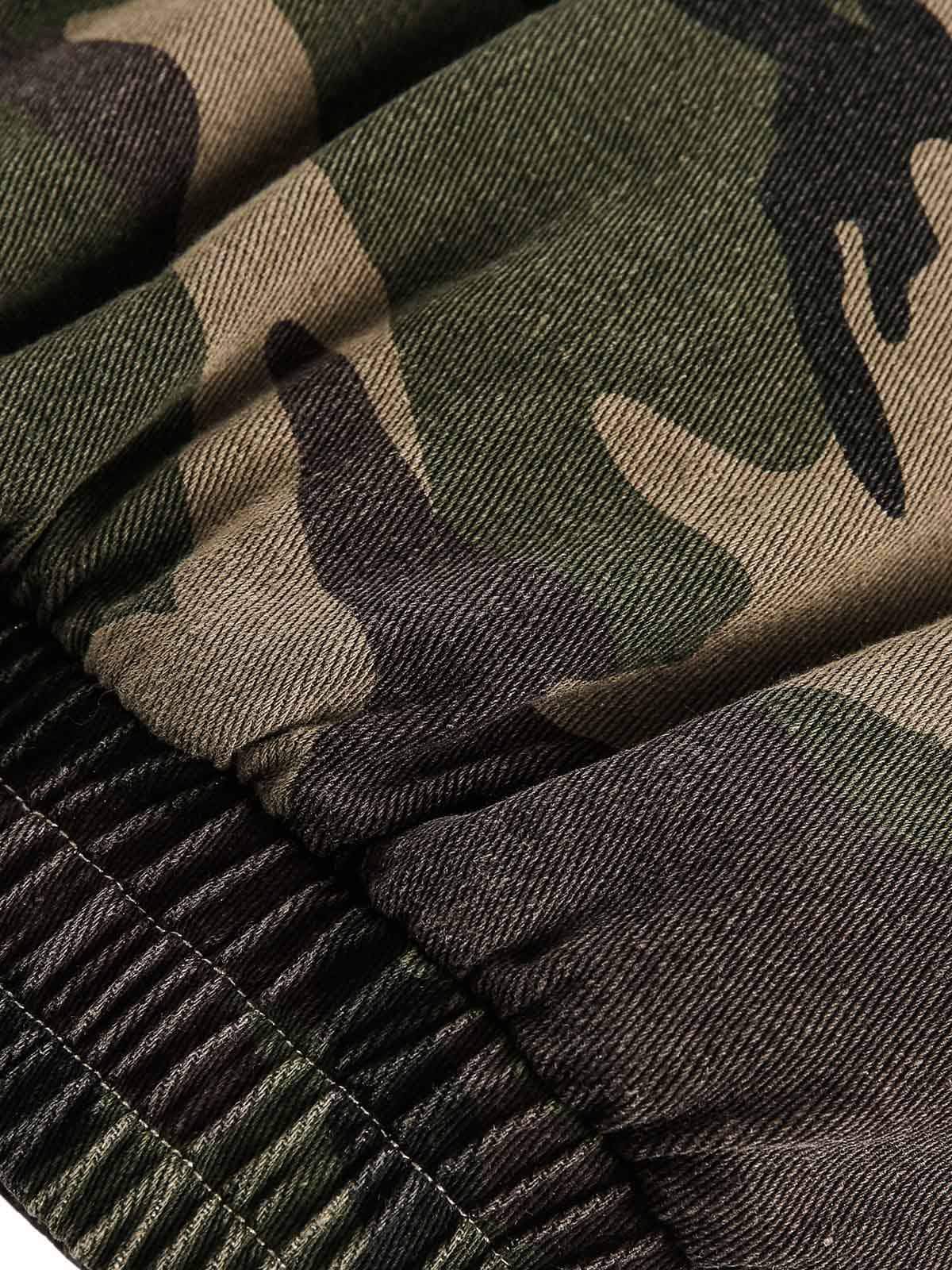 Luxantis™: Veste matelassée à capuche et col en fourrure camouflage