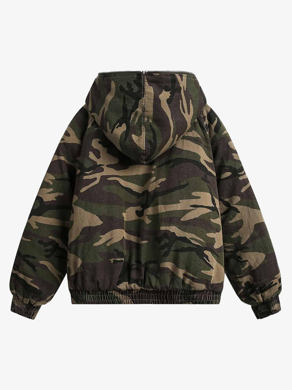 Luxantis™: Veste matelassée à capuche et col en fourrure camouflage