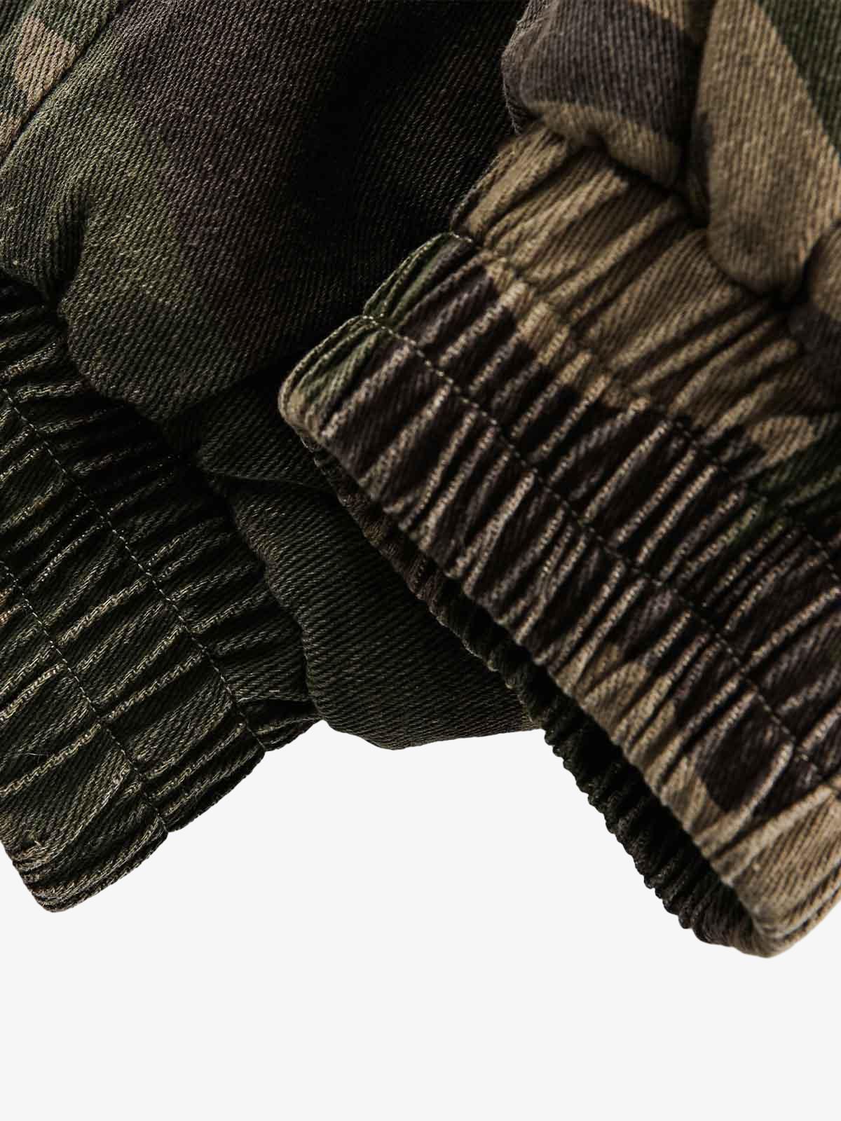 Luxantis™: Veste matelassée à capuche et col en fourrure camouflage